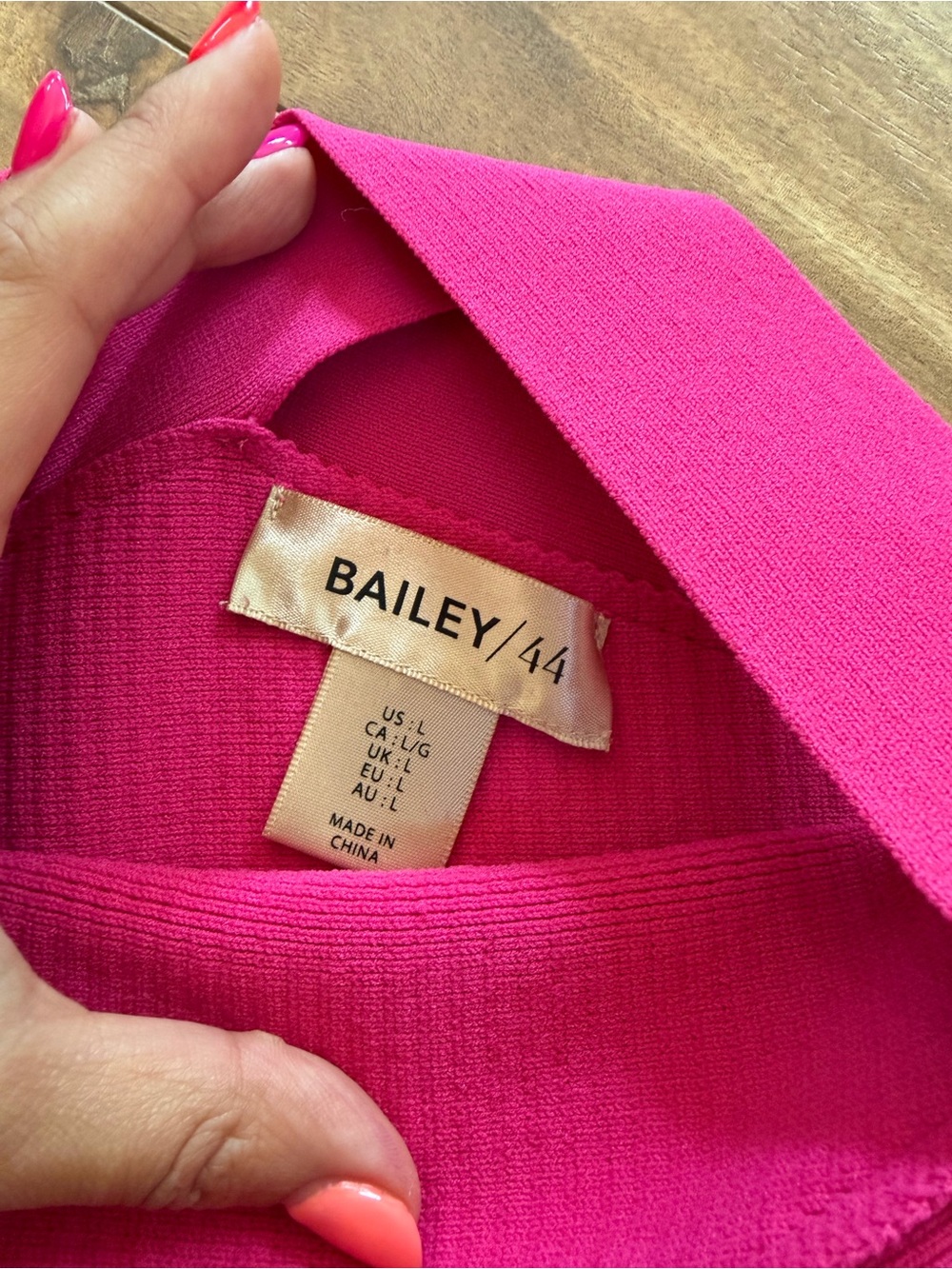 Bailey 44 Hot Pink Ribbed Crossback Tank Top - Picture 2 of 2